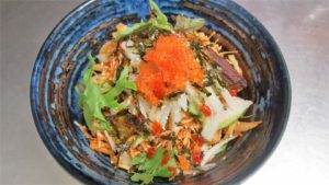 Kimchi topped with roe at Ah Ssak.